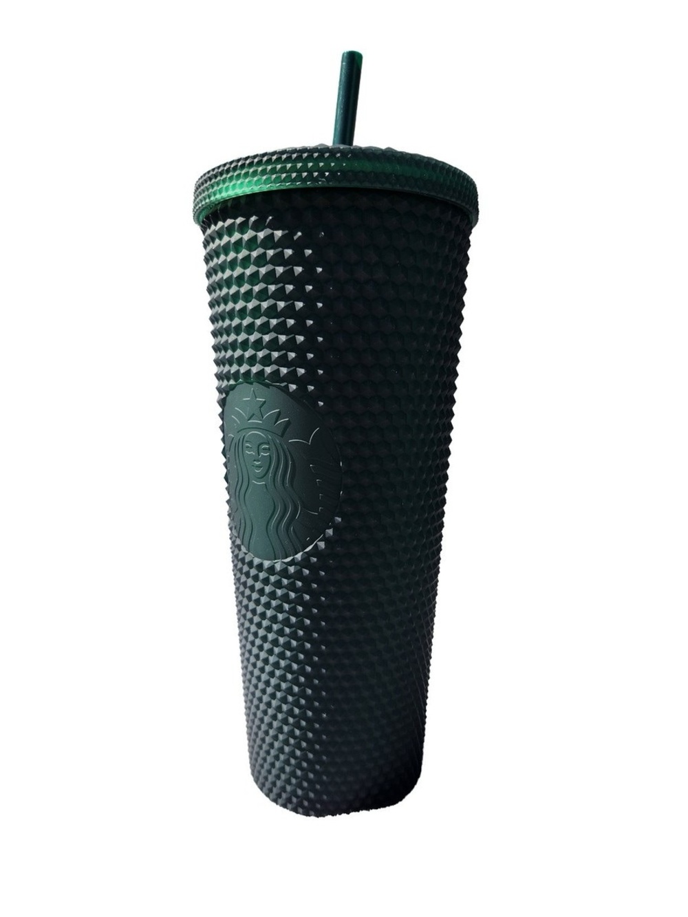 Starbucks 2022 Dark Green Studded Tumbler 24oz Venti Soft Touch